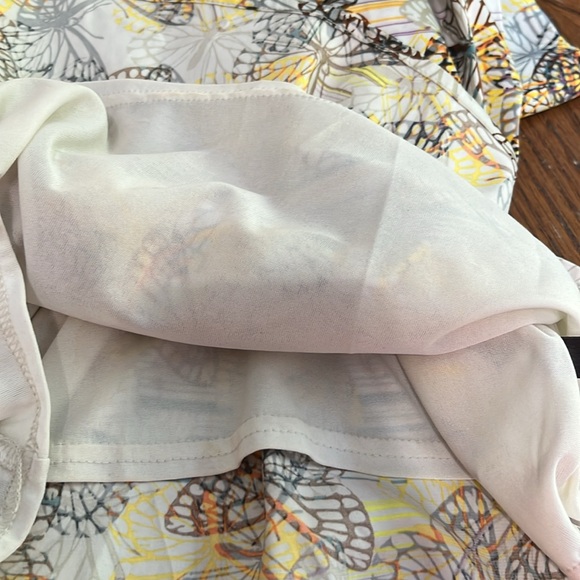 The Limited Yellow and Black Butterfly Midi Dress M - Picture 5 of 5